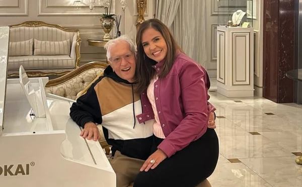 Carlos Alberto de Nóbrega e a esposa, Renata de Nóbrega