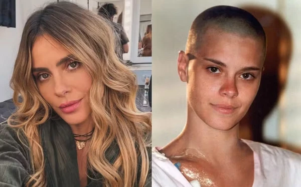 Carolina Dieckmann em 2025 e em 2001, durante Laços de Família