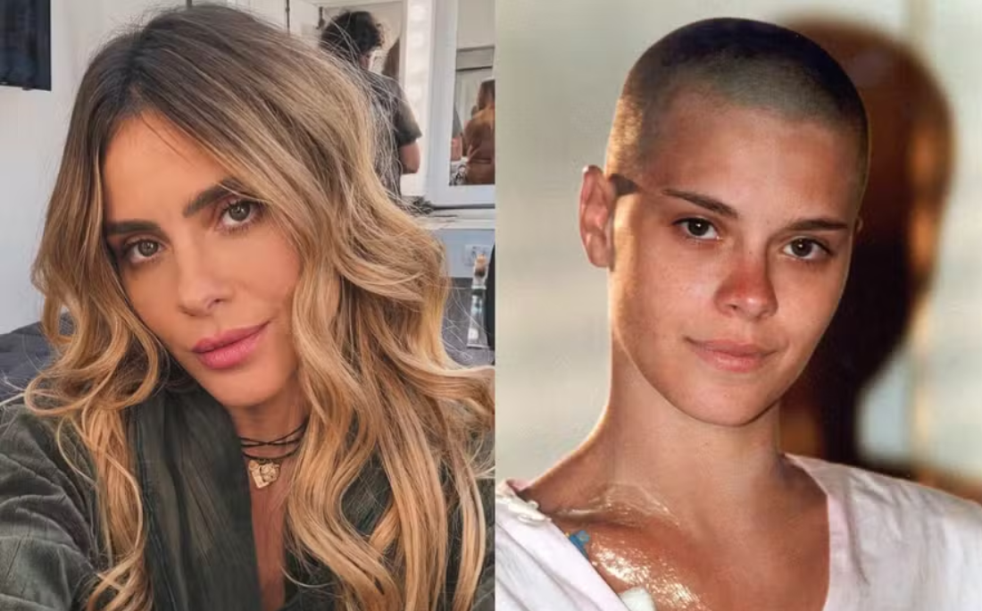 Carolina Dieckmann em 2025 e em 2001, durante Laços de Família por Reprodução/Instagram e Roberto Steinberger/Globo