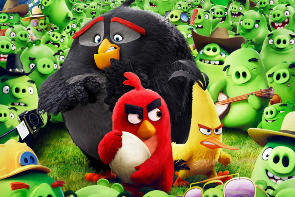 Em “Angry Birds”, três pássaros precisam acabar com o plano da “gangue suína” (Imagem: Reprodução digital | SONY PICTURES)