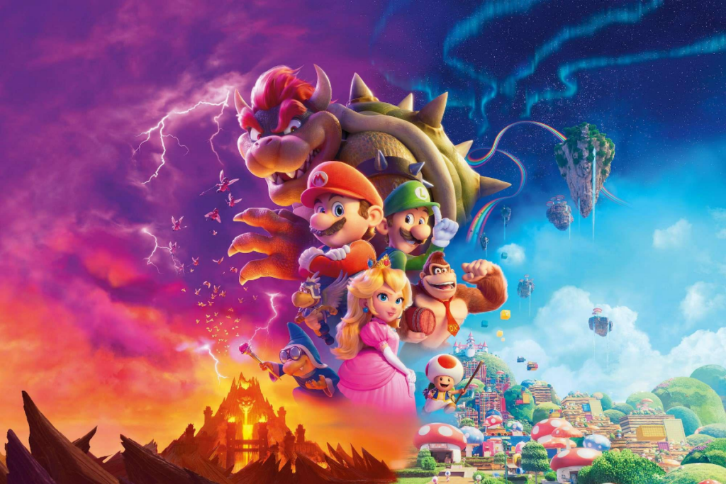 Em “Super Mario Bros.”, Mario e Luigi enfrentam diversas aventuras para salvar o reino dos cogumelos (Imagem: Reprodução digital | UNIVERSAL PICTURES)