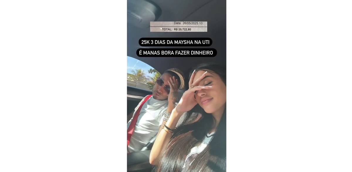 Bia Miranda usou suas redes sociais para expor o alto custo da internação da filha recém-nascida, Maysha