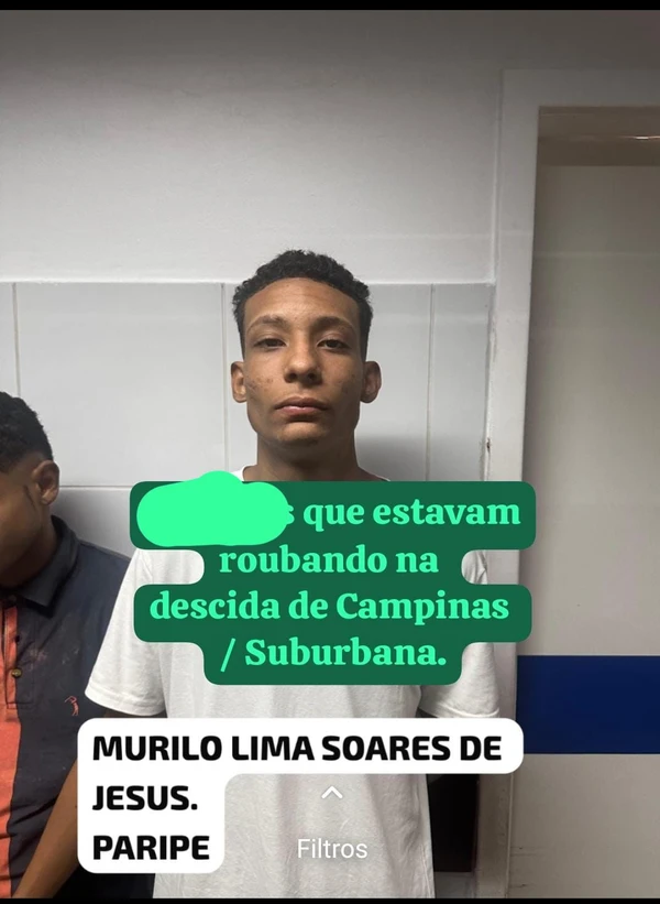 Murilo estava na garupa e chegou a roubar um celular na ação por Reprodução