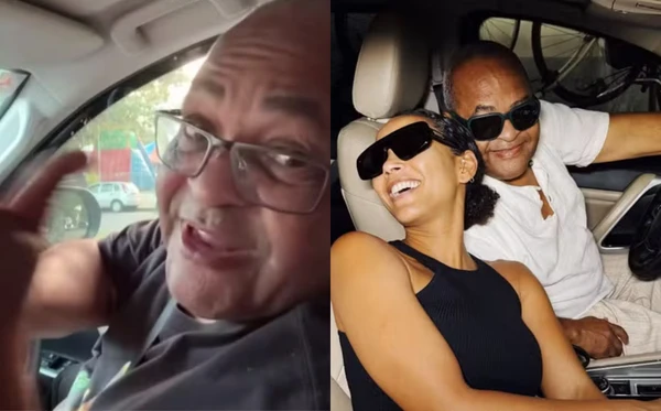 Tais Araújo ao lado do tio, Silvio Gama