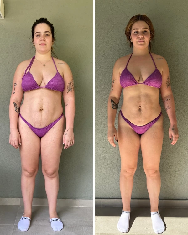 Antes e depois de Viih Tube por Reprodução/Instagram