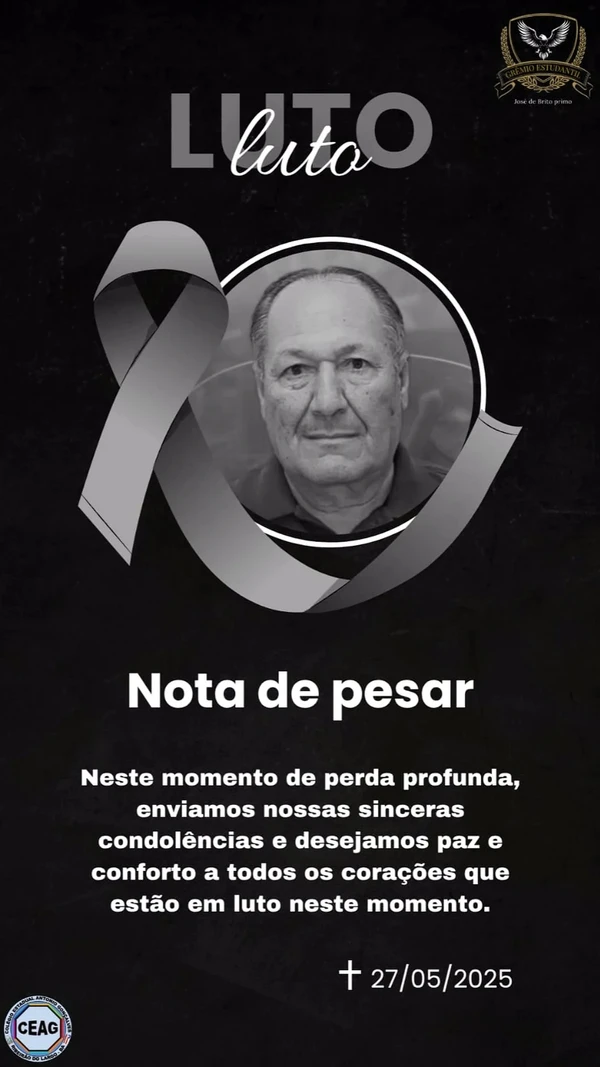 Grêmio Estudantil do Colégio Estadual Antônio Gonçalves (CEAG) de Ribeirão Largo lamentou a morte do político por Reprodução/Redes Sociais