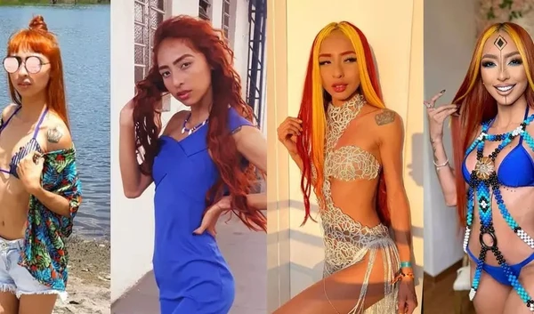 Ruivinha de Marte ganha 15kg e mostra antes e depois: 'Eu calei a boca de muita gente'  por Reprodução/Redes Sociais 