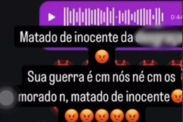 Traficante do PCC chama rival do PCC de 'matador de inocente' por Reprodução