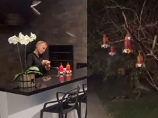 Imagem - Xuxa viraliza ao alimentar morcegos no jardim de casa: 'Desorientou depois de velha'