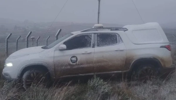 Neve no sul do Brasil por Inmet/Divulgação