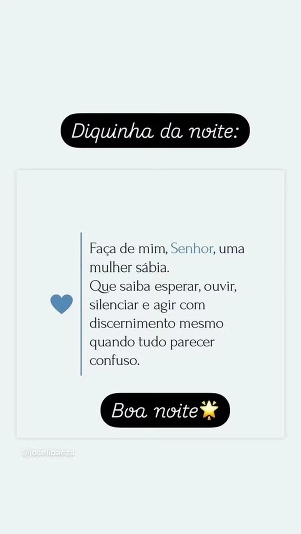 Poliana Rocha postou mensagem reflexiva