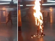 Imagem - Homem ateia fogo no próprio corpo no metrô
