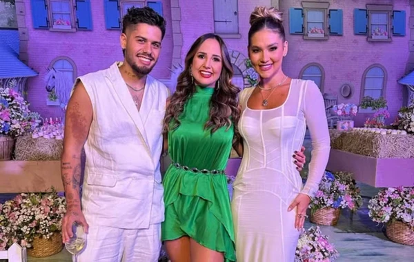 Virginia e Zé Felipe com Rafaela Fonseca por Reprodução/Instagram