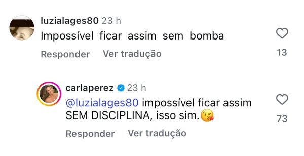 Carla Perez defendeu o filhos nas redes sociais