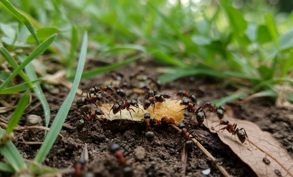 Soluções caseiras podem livrar o seu quintal da infestação de formigas | imagem ilustrativa gerada por IA