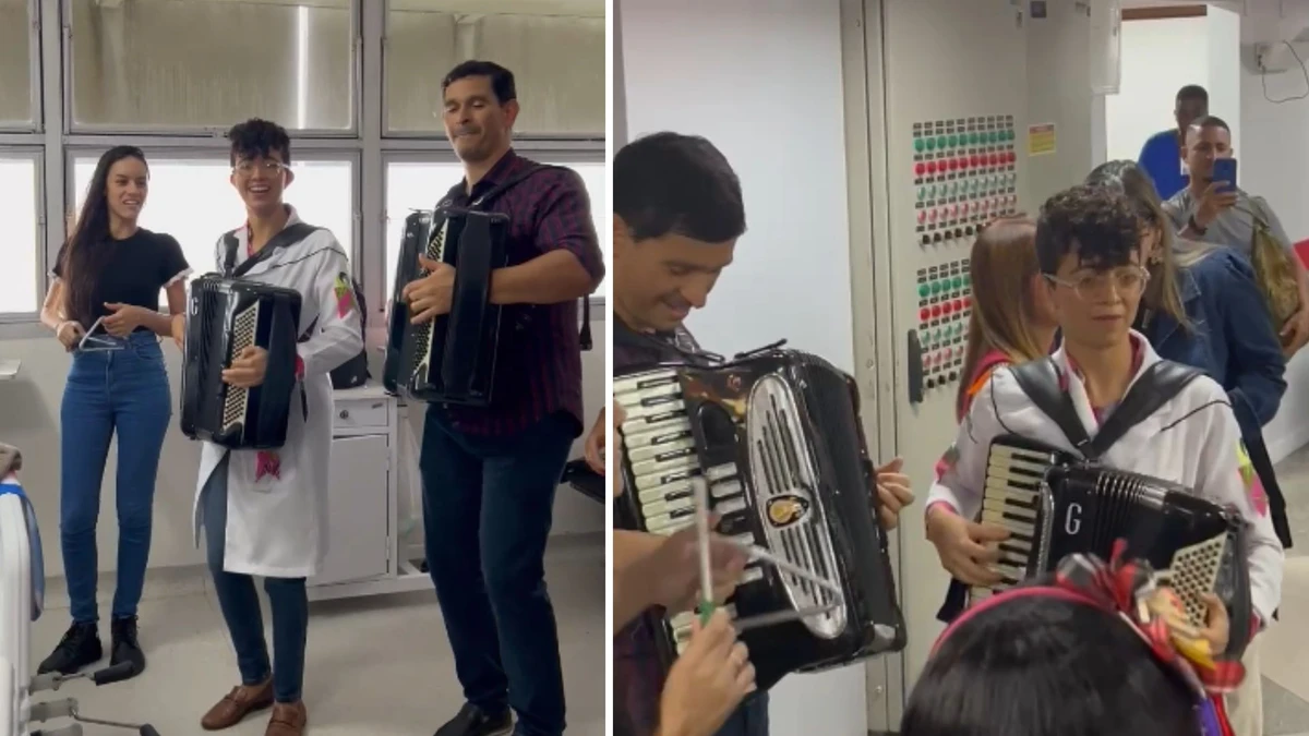Médicos acompanharam Oficina de Música formada por funcionários do hospital