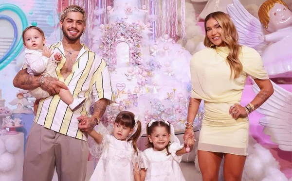Zé Felipe, Virginia e os filhos