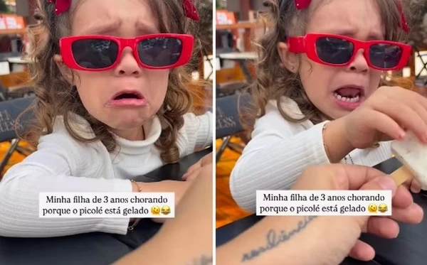 Criança chorou por picolé estar gelado