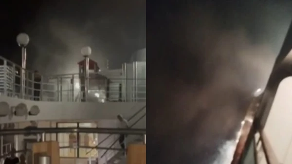 Incêndio em cruzeiro na Itália