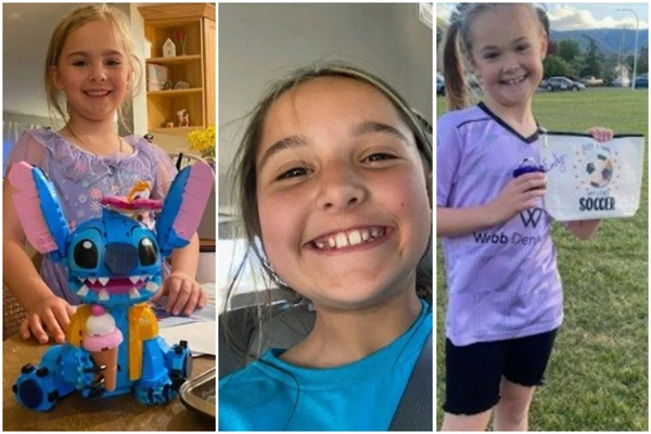 Paityn, 9 anos, Evelyn, 8, e Olivia, 5, estavam sob custódia do pai