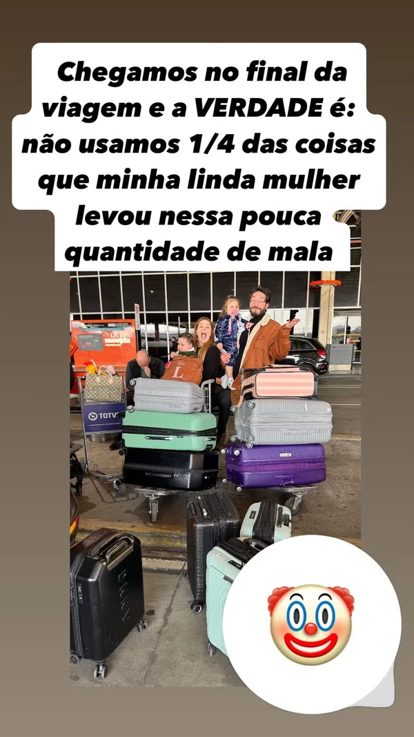 Eliezer mostra malas em viagem com Viih Tube e filhos