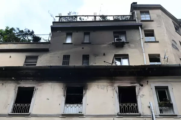 Fogo atingiu prédio onde brasileira vivia