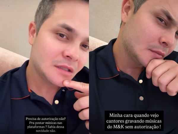 Matheus desabafando sobre o uso ilegal de suas músicas  por Reprodução/Redes Sociais   