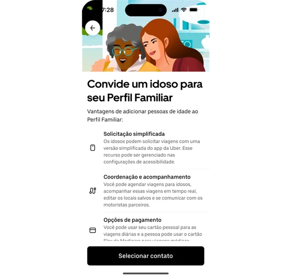 Uber terá app voltado para idosos