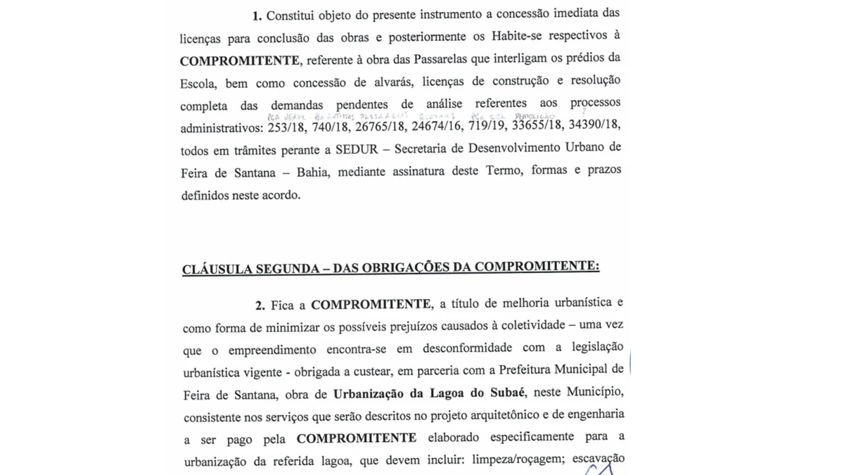 Acordo determinou o pagamento de obra da Lagoa Subaé  por Reprodução
