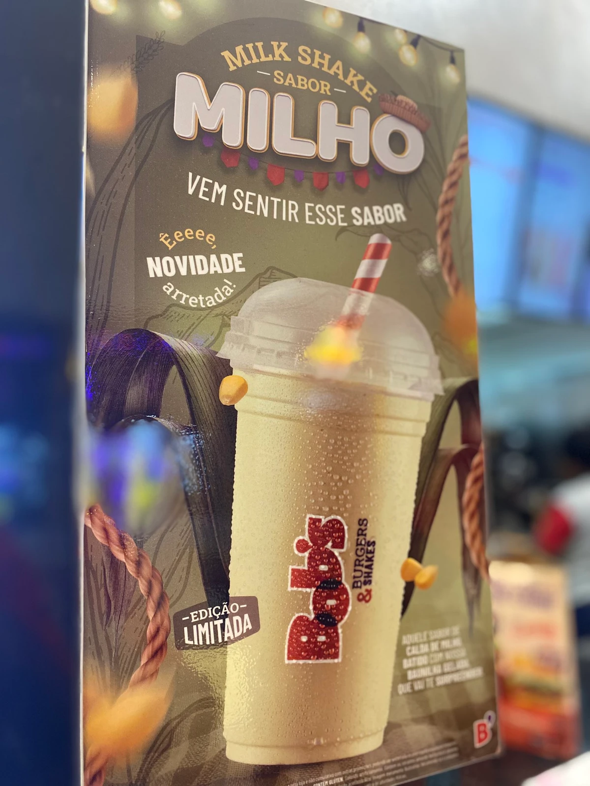 Bob's lança milkshake sabor milho por Divulgação e Reprodução