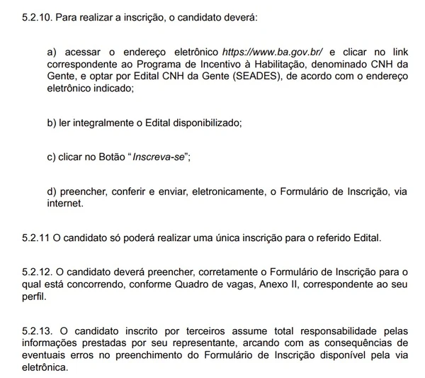 Edital da CNH da Gente dá detalhes do processo por Detran 