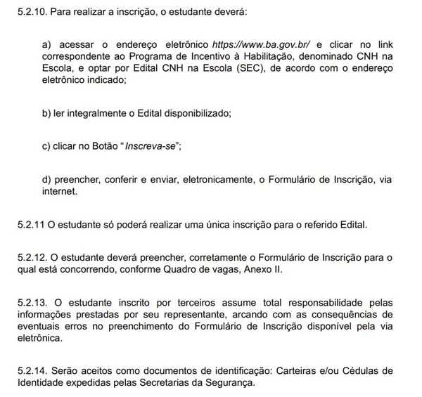 Edital dá detalhes do processo  por Detran 