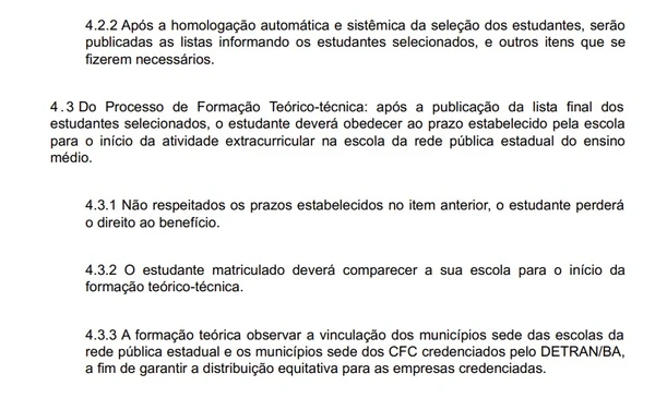Edital dá detalhes do processo  por Detran 
