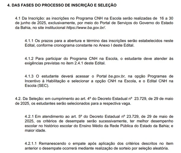 Edital dá detalhes do processo  por Detran 