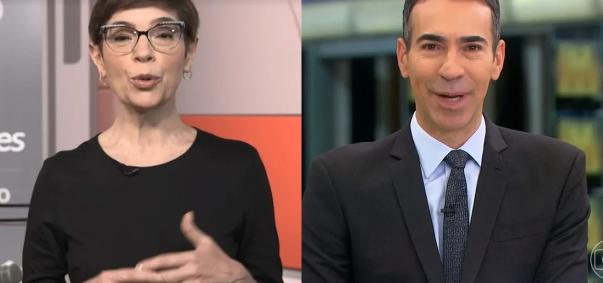 Renata Lo Prete e César Tralli