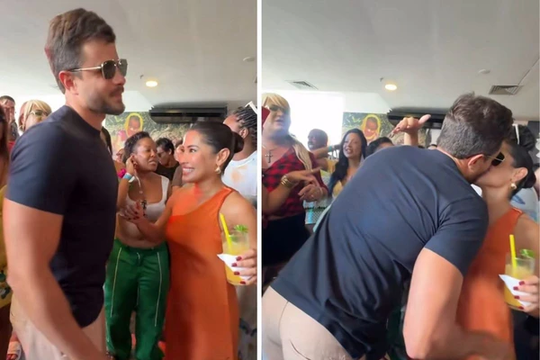 Thaynara Og e André Ferraz se beijaram no segundo dia do São João da Thay