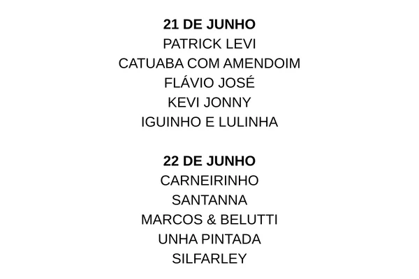 Ordem de apresentação do São João de Amargosa por Reprodução