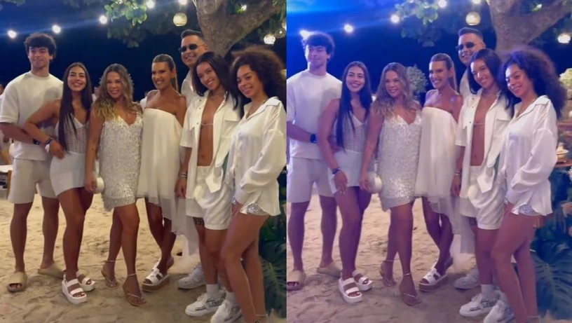 Imagem - Filhos de Xanddy e Carla Perez surgem com namoradas em festa de famosa em Salvador