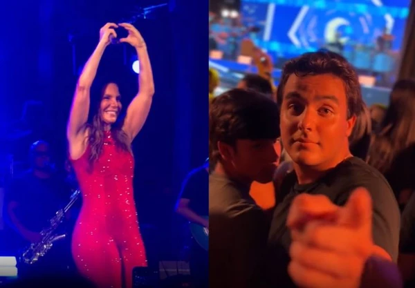 Ivete Sangalo faz show em Praia do Forte com Marcelinho na plateia