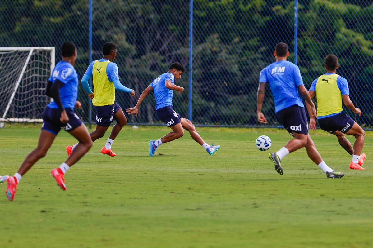 Elenco do Bahia em preparação para encarar o Bragantino  por Divulgação/EC Bahia