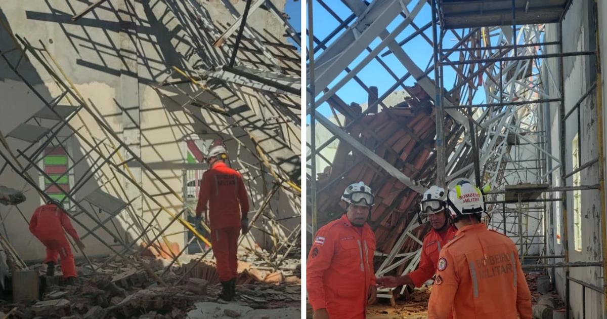 Imagem - Igreja desaba e deixa 11 pessoas sob os escombros na Bahia