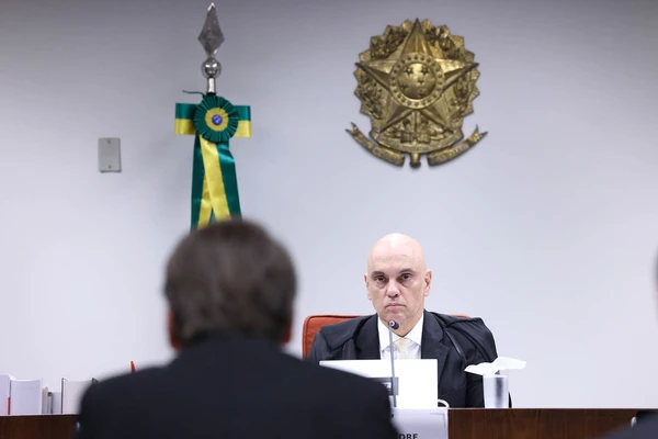 Bolsonaro frente a frente com Moraes por Antonio Augusto/STF
