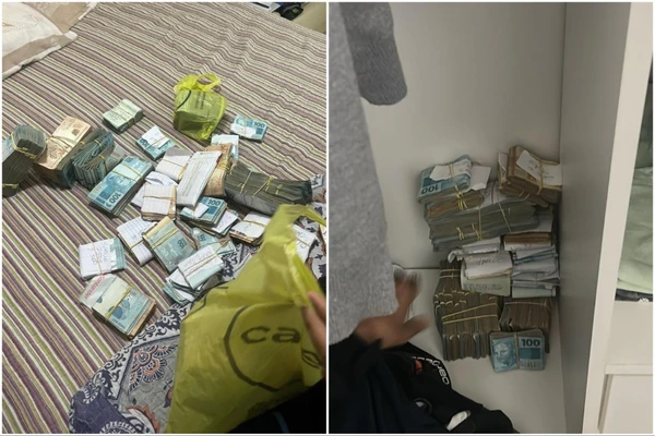 Dinheiro achado durante cumprimento de mandados
