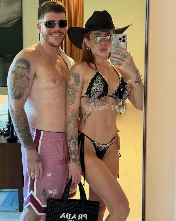 Ferrugem e a esposa, Thaís Vasconcellos por Reprodução/Instagram