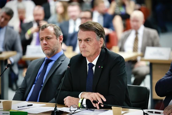 Jair Bolsonaro em interrogatório à Primeira Turma do Supremo Tribunal Federal (STF)