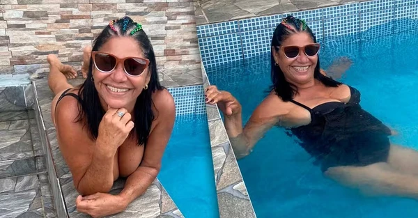 Delma fala sobre mudança para casa com piscina e seis quartos