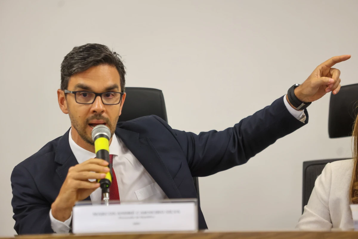 Procurador da República Marcos André Carneiro Silva, responsável por conduzir a audiência. por Marina Silva/CORREIO