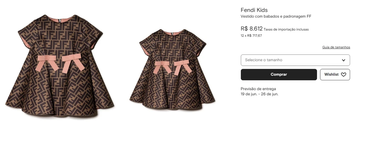 Vestido usado por Mavie por Reprodução