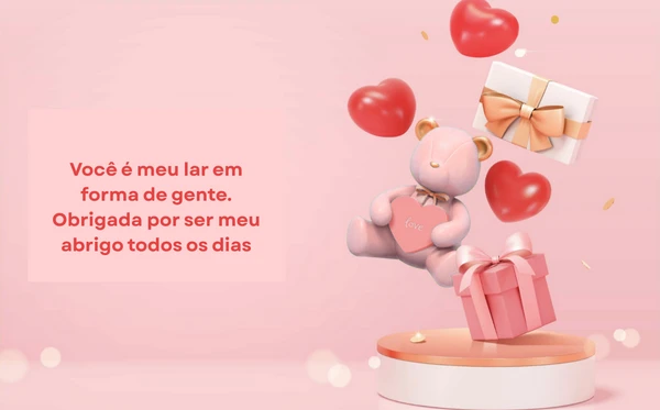 Mensagem de Dia dos Namorados por Montagem sobre imagem do Shutterstock