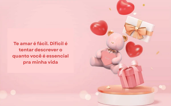 Mensagem de Dia dos Namorados por Montagem sobre imagem do Shutterstock